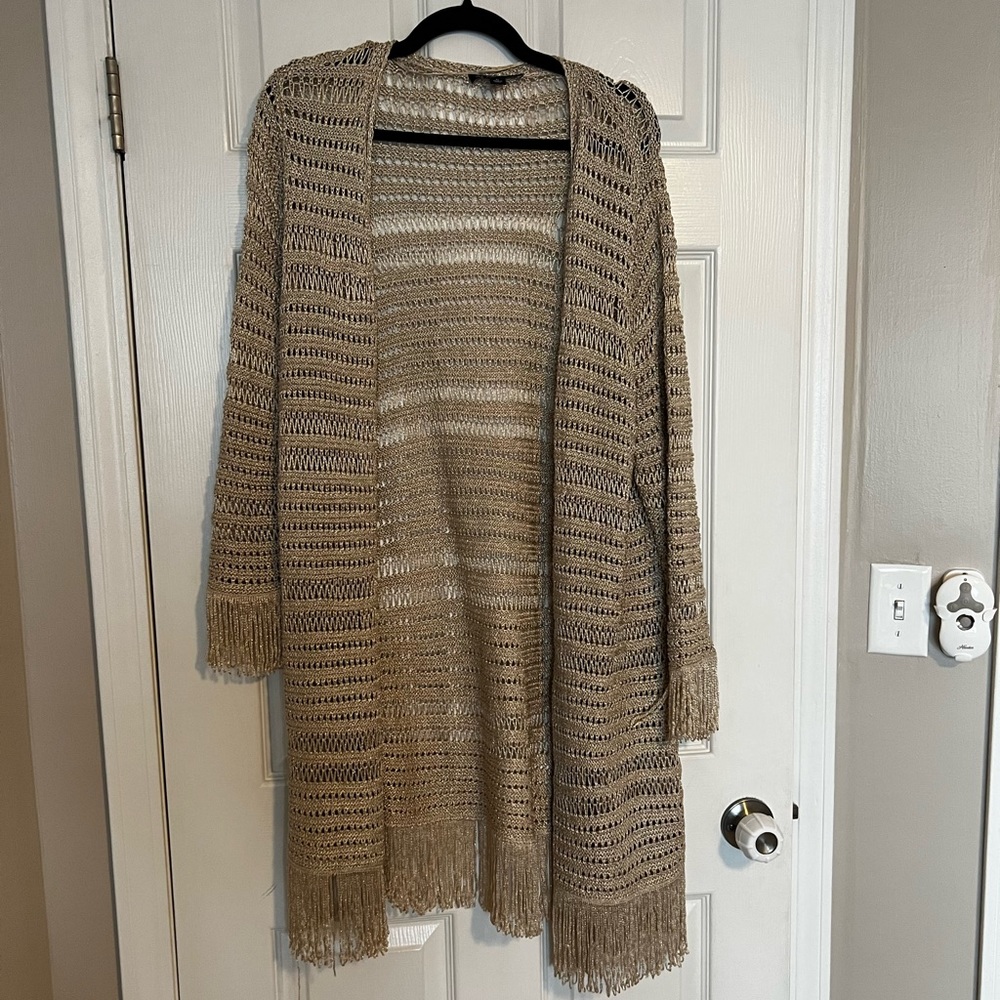 INC Knot Cardigan with Fringe